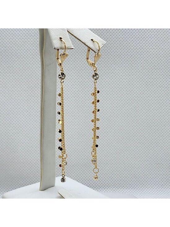 Jewelry - Brand New Brazilian 18k Gold Filled Beaded Gemstone Earrings